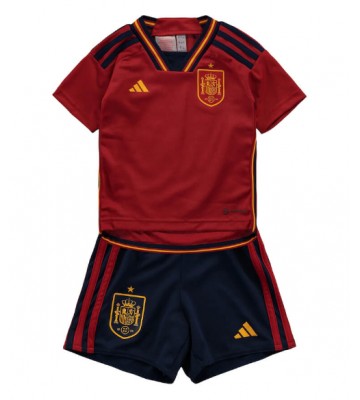 Spanien Hemmaställ Barn VM 2022 Kortärmad (+ Korta byxor)